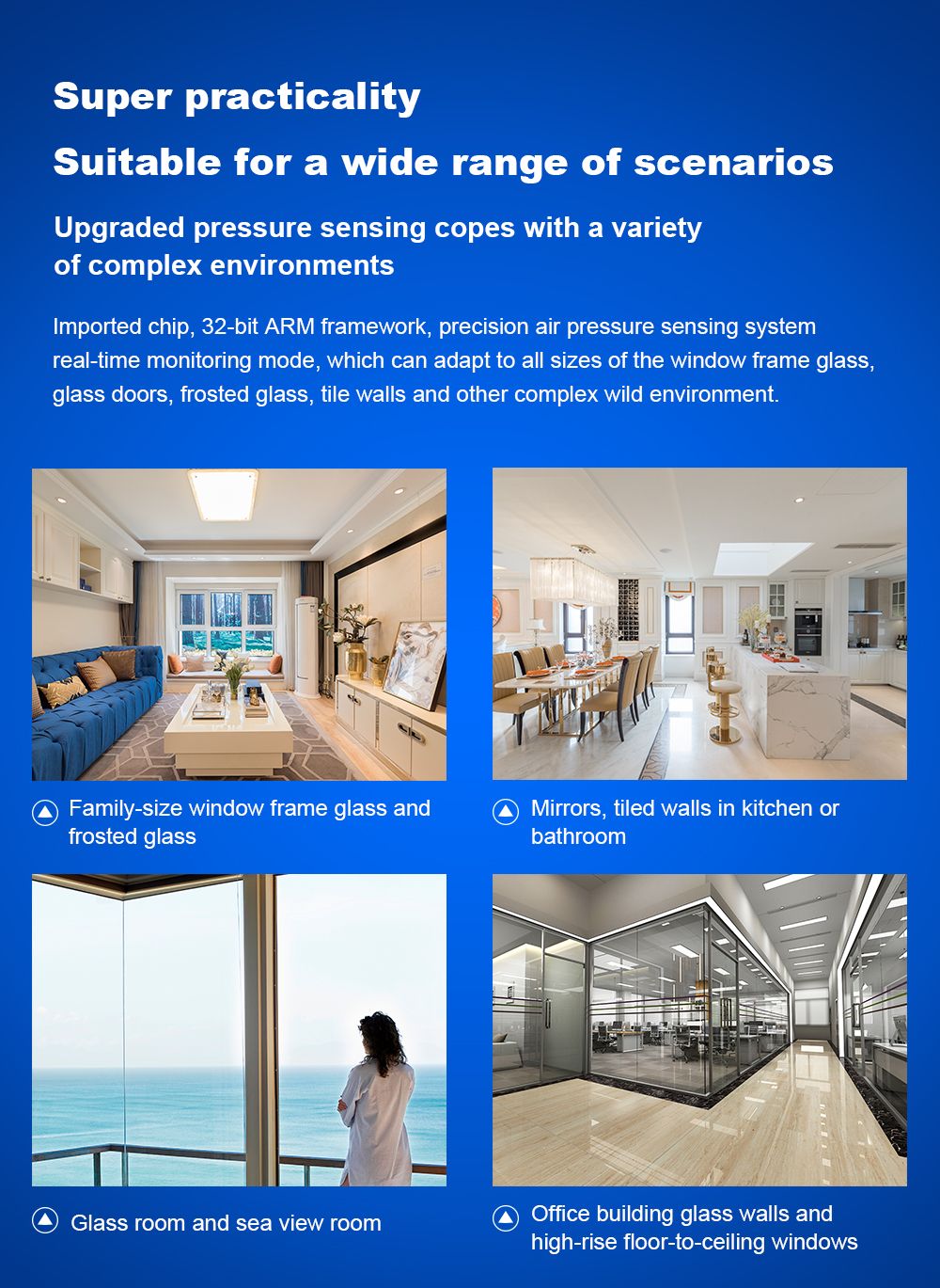 LIECTROUX YW810 Robot nettoyeur de vitres, jet d'eau bidirectionnel, nettoyage à sec et humide, itinéraire AI, moteur et ventilateur sans balais, application et télécommande, plusieurs modes de protection de sécurité, noir