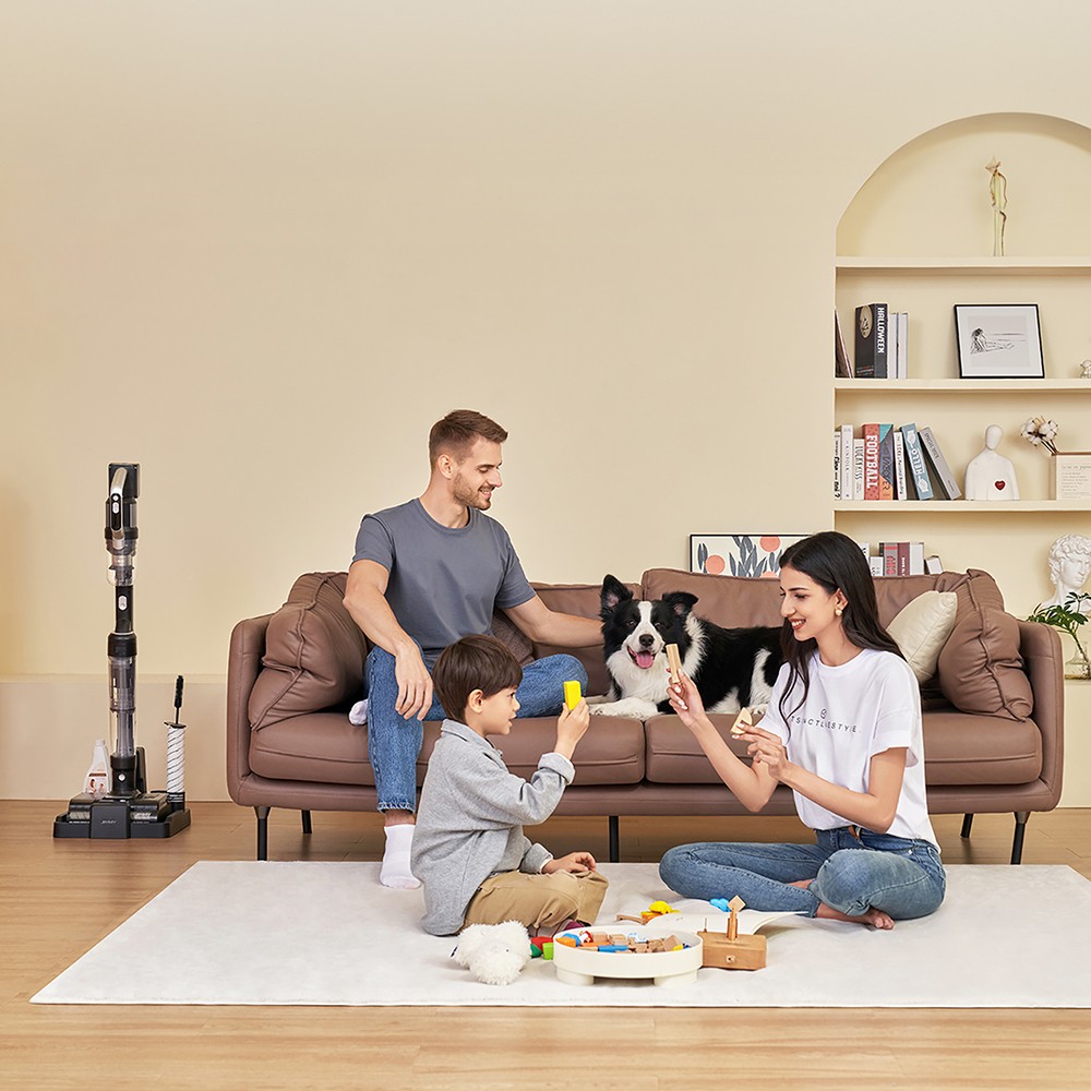 Aspirador e esfregão multifuncional sem fio JIMMY PW11, 400 W de alta potência, rolo de escova único, secagem rápida com ar quente, display LED, motor sem escova à prova d'água IPX8, design plano de 180 °, para pisos duros, pêlos de animais de estimação