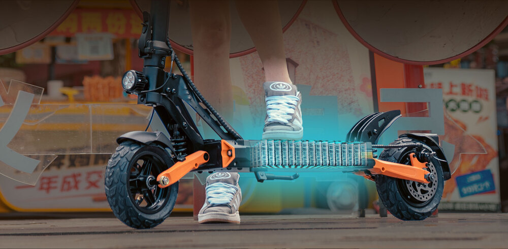 KuKirin G2 Pro 2024 Ny version Hopfällbar elektrisk skoter 9,0 x 3,0 tum Slanglöst däck 600W Motor 48V 15,6Ah Batteri 58 km Max räckvidd, HD LCD-skärm Dubbel skivbroms LED-ljus fjäderstötdämpare, avtagbar säte Blinkers