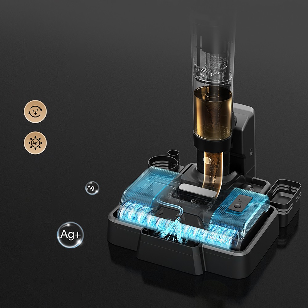 Aspirador e esfregão multifuncional sem fio JIMMY PW11, 400 W de alta potência, rolo de escova único, secagem rápida com ar quente, display LED, motor sem escova à prova d'água IPX8, design plano de 180 °, para pisos duros, pêlos de animais de estimação