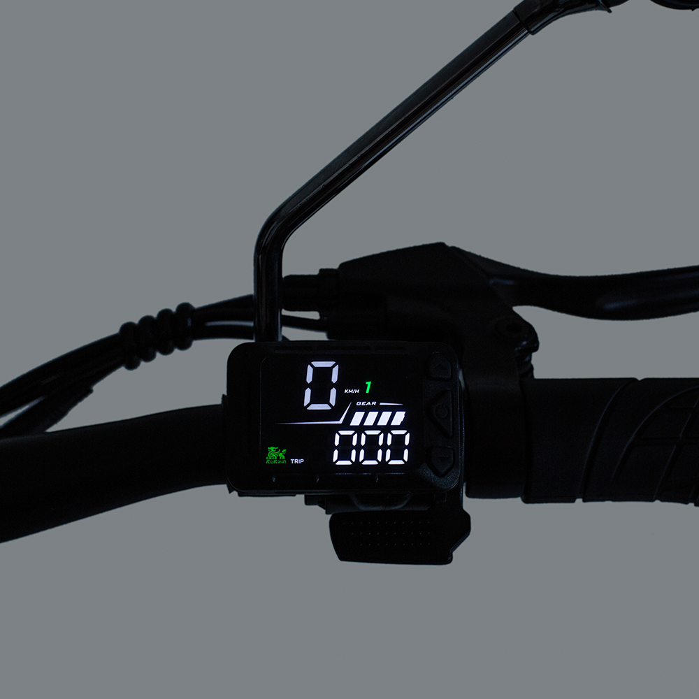 KuKirin C8 Pro Elektrisk skoter, 499W motor, 51V 73Ah batteri, 85 tums luftdäck, Max räckvidd 899km, One-Click Folding, Baksäte och Främre Förvaringskorg, Massivträpedal, Backspegel Blinkers - Svart