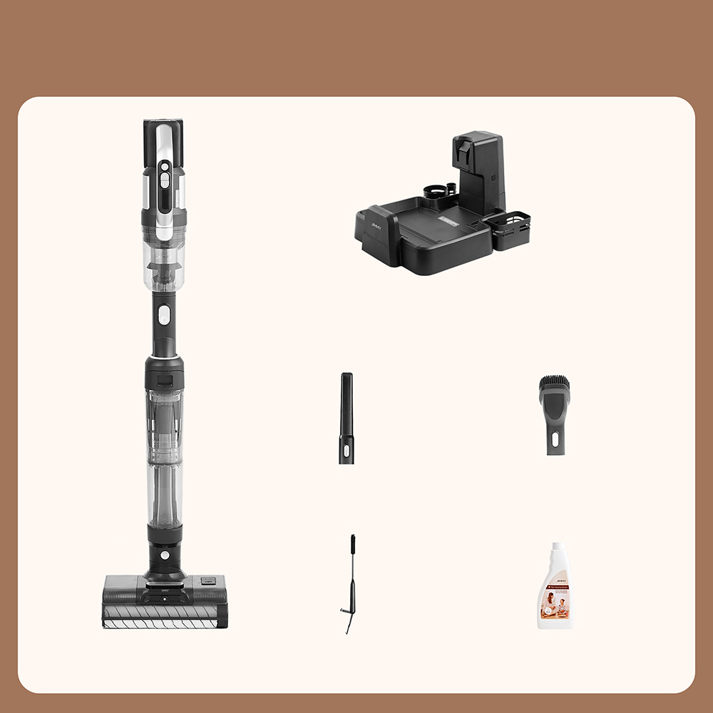 Aspirador e esfregão multifuncional sem fio JIMMY PW11, 400 W de alta potência, rolo de escova único, secagem rápida com ar quente, display LED, motor sem escova à prova d'água IPX8, design plano de 180 °, para pisos duros, pêlos de animais de estimação