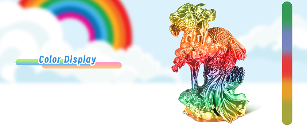 1 kg Eryone Silk PLA 3D Impresora Filament Rainbow en las montañas