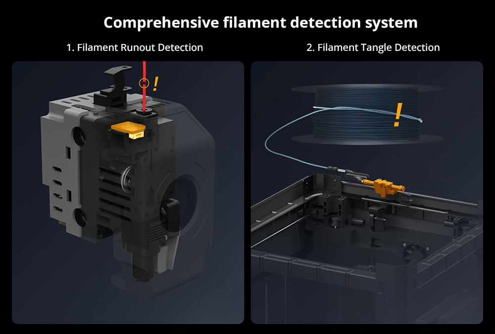 Qidi Tech Q1 Pro 3D-printer, to Z-motorer, kammervarme 60 ℃, udskrivning af 350 ° C, varm-metal-hot ende, automatisk niveau, høj hastighed ≤ 600 mm/s, 64-bit processor, filamentdetektion, 245 x 245 x 240 mm