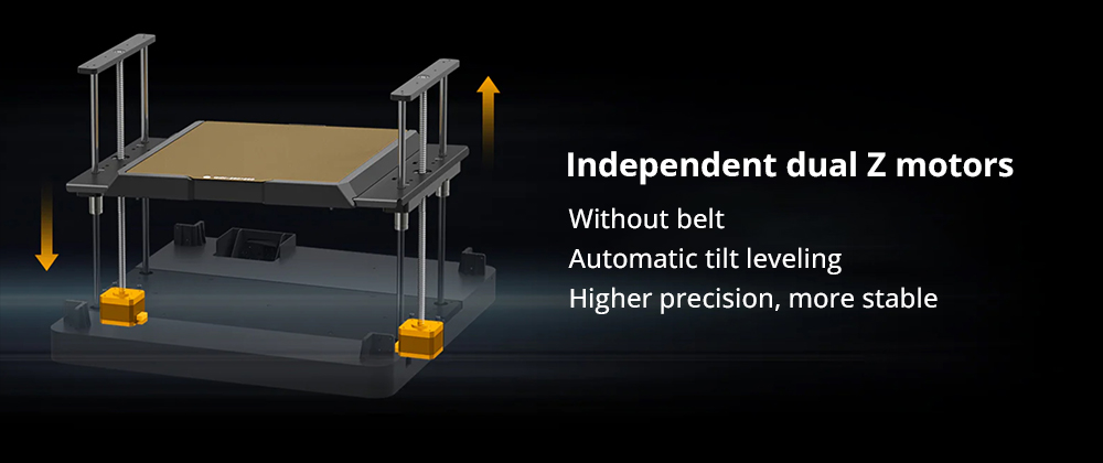 Qidi Tech Q1 Pro 3D-printer, to Z-motorer, kammervarme 60 ℃, udskrivning af 350 ° C, varm-metal-hot ende, automatisk niveau, høj hastighed ≤ 600 mm/s, 64-bit processor, filamentdetektion, 245 x 245 x 240 mm