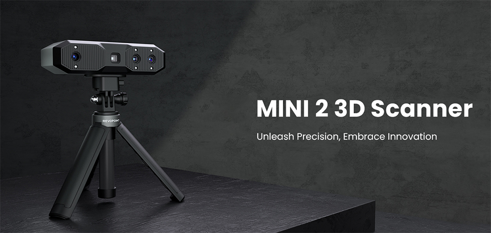 Revopoint Mini 2 3D σαρωτής, ακρίβεια 0,02 mm, ανάλυση 2 MP, ταχύτητα σάρωσης έως 16 ips, μπλε φως, 120-250 mm απόσταση εργασίας, 6 LED Flash, παρακολούθηση κίνησης IMU, για οδοντικά αντικείμενα/μικρά αντικείμενα, πρότυπη έκδοση