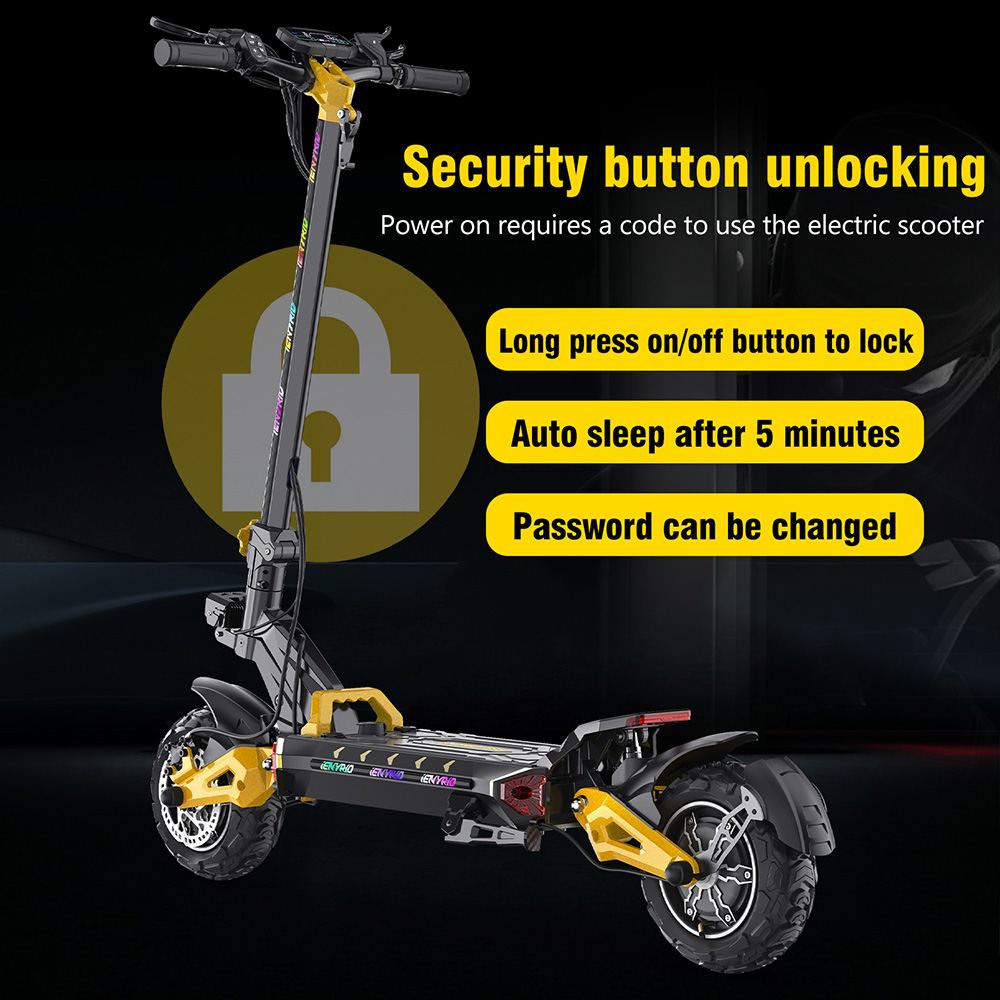 iENYRID ES60 elscooter, 2*1200W motor, 48V 23Ah batteri, 11-tums däck, maxhastighet 60km/h, räckvidd 70km, hydraulisk broms