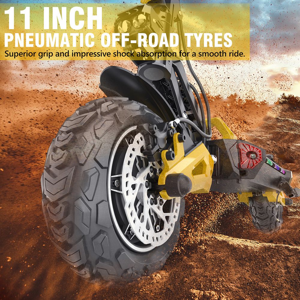 iENYRID ES60 elscooter, 2*1200W motor, 48V 23Ah batteri, 11-tums däck, maxhastighet 60km/h, räckvidd 70km, hydraulisk broms