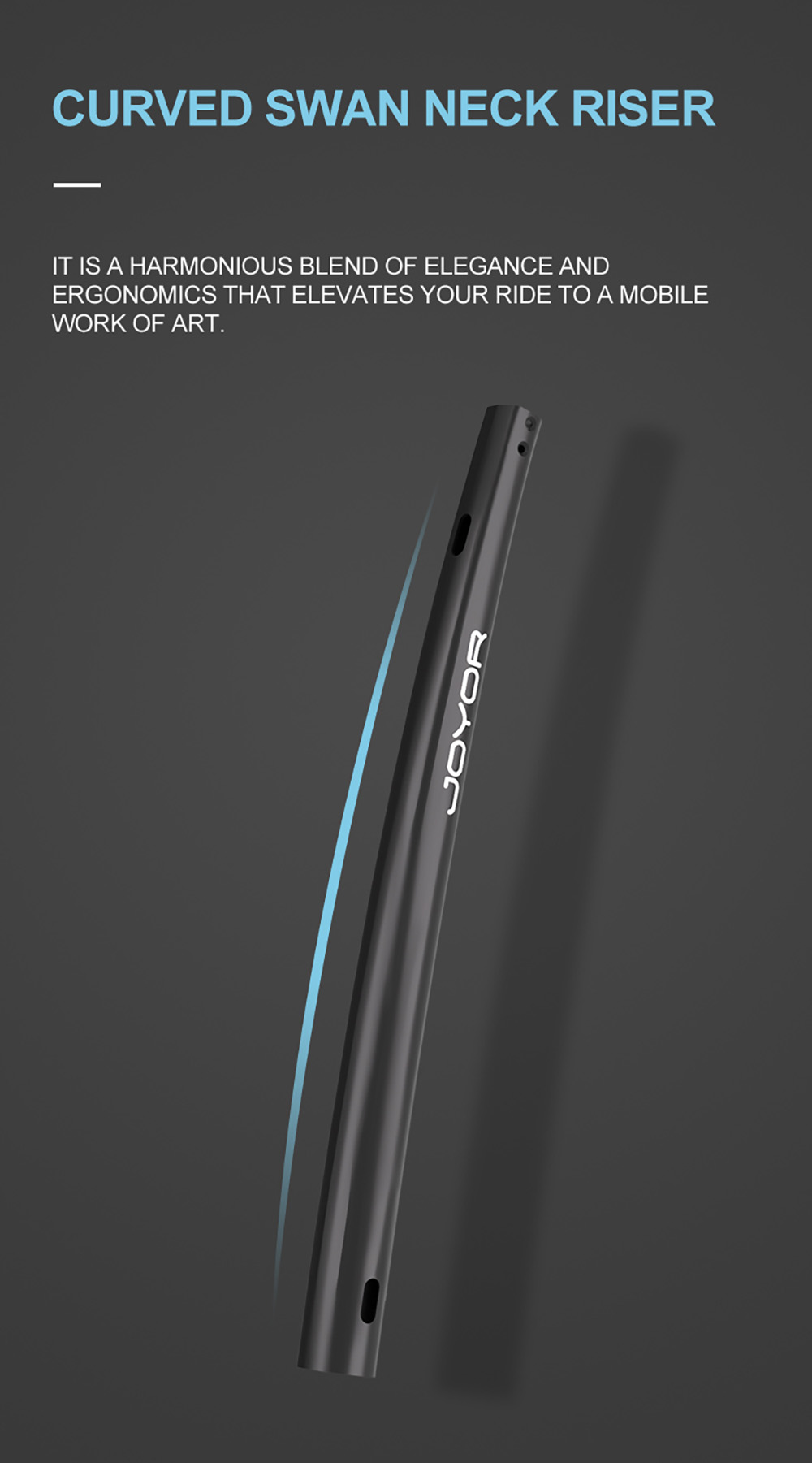 JOYOR C10 elscooter, 500 W motor, 48 V 10,4 Ah batteri, 10 tums däck, maxhastighet 45 km/h, räckvidd 30-50 km, maxlast 120 kg, skivbroms fram och bak