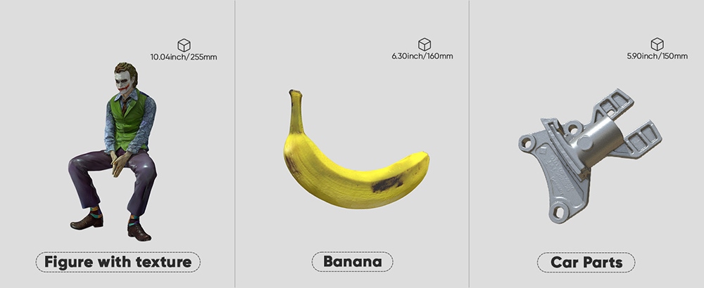 3dmakerpro 3D -scannerforsegling, 0,01 mm præcision, 0,05 mm opløsning, 24 -bit farveoptagelse