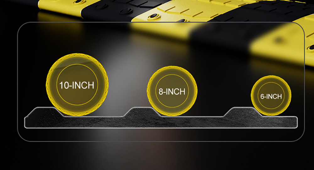 JOYOR C10 elscooter, 500 W motor, 48 V 10,4 Ah batteri, 10 tums däck, maxhastighet 45 km/h, räckvidd 30-50 km, maxlast 120 kg, skivbroms fram och bak