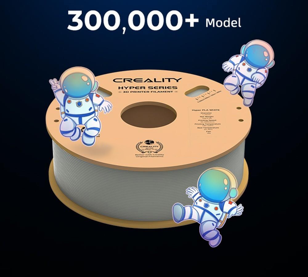 3D nyomtatási izzószál PLA Creality Hyper Series 1,75 mm 1 kg piros szamóca