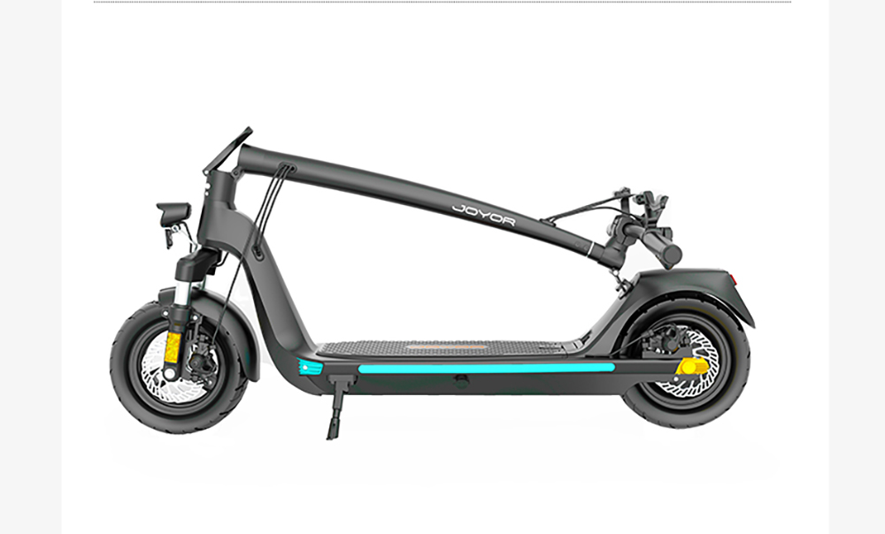 JOYOR C10 elscooter, 500 W motor, 48 V 10,4 Ah batteri, 10 tums däck, maxhastighet 45 km/h, räckvidd 30-50 km, maxlast 120 kg, skivbroms fram och bak