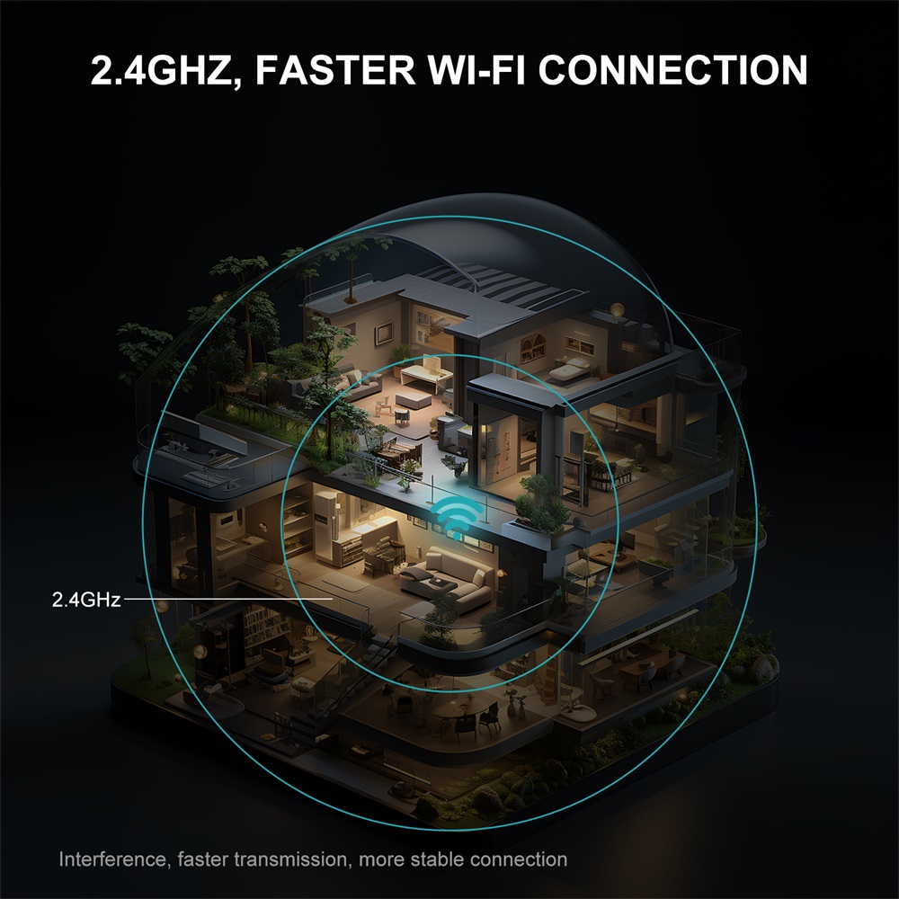 TALLPOWER C23 Indoor-Überwachungskamera, 2K Ultra HD, 2,4 GHz WLAN, Nachtsicht, Auto-Tracking-Infrarot-LED, 360° Schwenken und Neigen, Zwei-Wege-Audio – 1 Stück, EU-Stecker