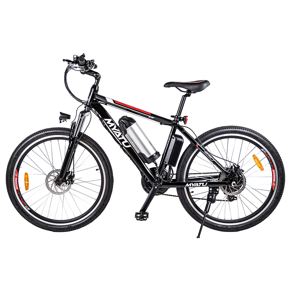 Bici elettrica Myatu M0126, pneumatici da 26 pollici Motore da 250 W Batteria da 36 V 10.4 Ah Velocità massima 25 km/h Autonomia 60 km Shimano 21 velocità