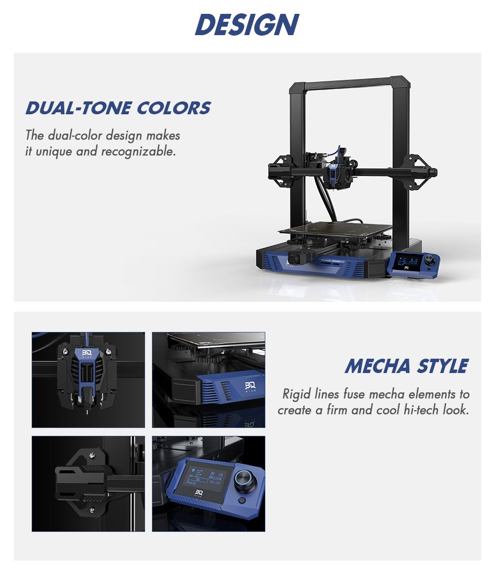 Impresora 3D BIQU Hurakan, firmware Klipper, nivelación automática, microsonda incorporada, enfoque particionado, impresión silenciosa, sensor de fin de filamento, control remoto WiFi, 220 x 220 x 270 mm