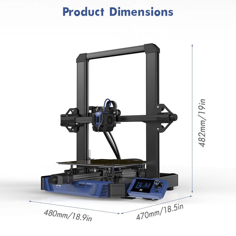 Impresora 3D BIQU Hurakan, firmware Klipper, nivelación automática, microsonda incorporada, enfoque particionado, impresión silenciosa, sensor de fin de filamento, control remoto WiFi, 220 x 220 x 270 mm