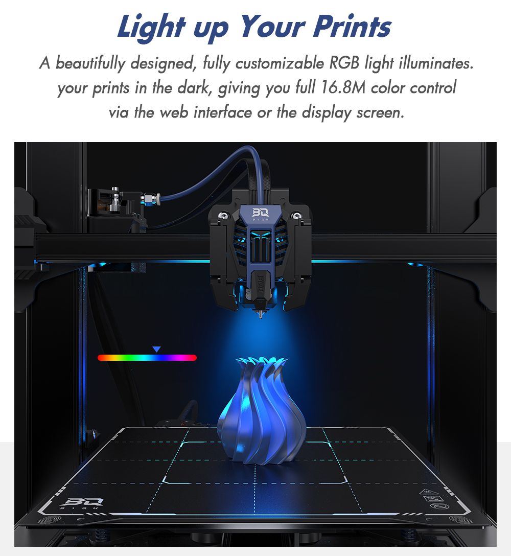 Impresora 3D BIQU Hurakan, firmware Klipper, nivelación automática, microsonda incorporada, enfoque particionado, impresión silenciosa, sensor de fin de filamento, control remoto WiFi, 220 x 220 x 270 mm