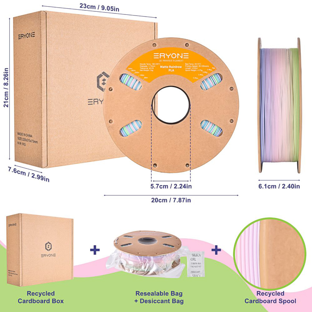 Eryone 1 kg mat matowy włóknisty Five Five Rainbow Color (różowy/fioletowy/niebieski/zielony/cytrynowy żółty)