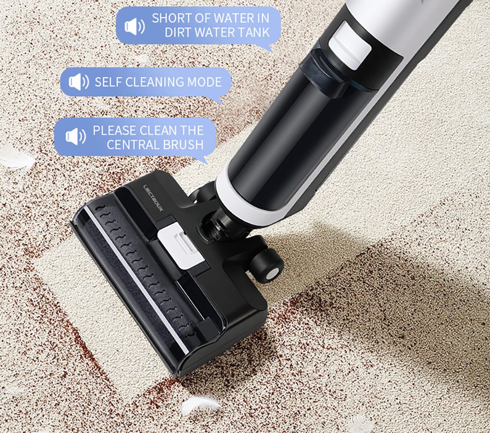 Aspirator fără fir Liectroux i7 Pro, aspirație 14000 Pa, autocurățare, auto-uscare, rezervor de apă curată de 600 ml, timp de funcționare 35 minute, afișaj LED, control vocal, zgomot redus