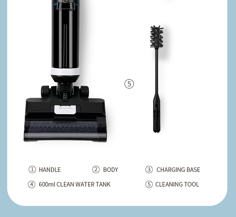 Aspirator fără fir Liectroux i7 Pro, aspirație 14000 Pa, autocurățare, auto-uscare, rezervor de apă curată de 600 ml, timp de funcționare 35 minute, afișaj LED, control vocal, zgomot redus