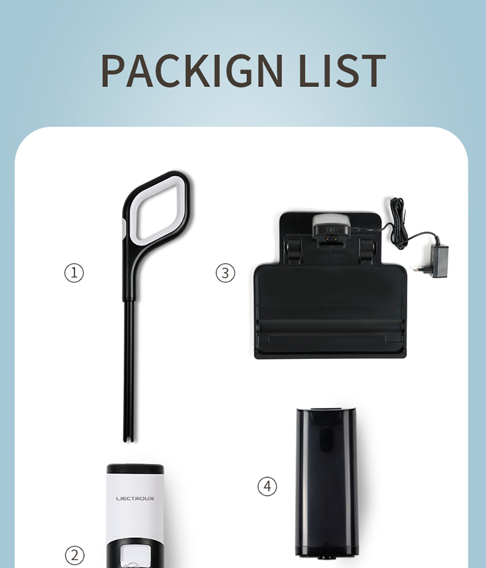 Aspirator fără fir Liectroux i7 Pro, aspirație 14000 Pa, autocurățare, auto-uscare, rezervor de apă curată de 600 ml, timp de funcționare 35 minute, afișaj LED, control vocal, zgomot redus