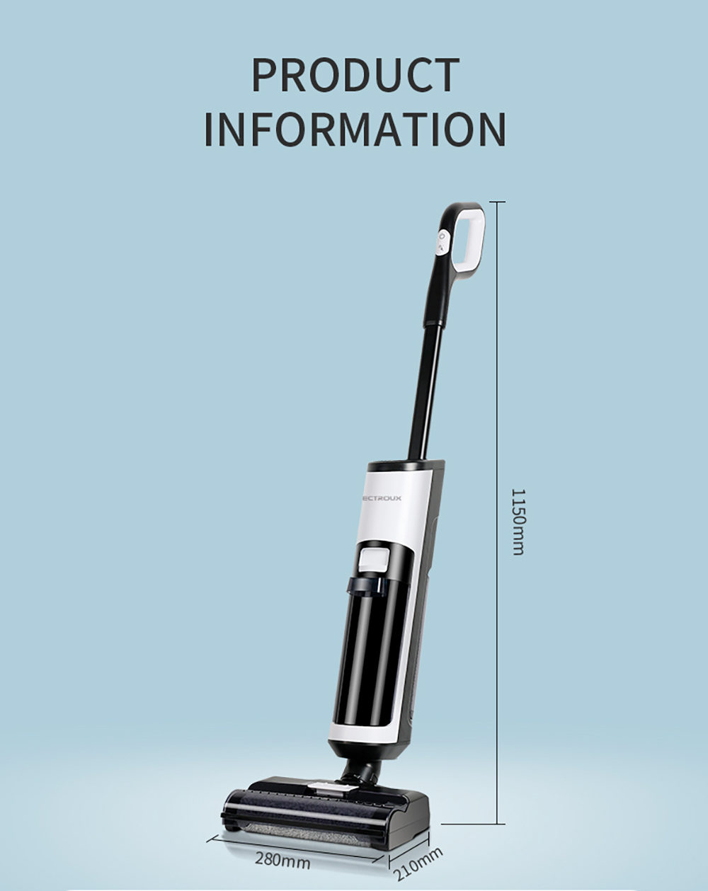 Aspirator fără fir Liectroux i7 Pro, aspirație 14000 Pa, autocurățare, auto-uscare, rezervor de apă curată de 600 ml, timp de funcționare 35 minute, afișaj LED, control vocal, zgomot redus