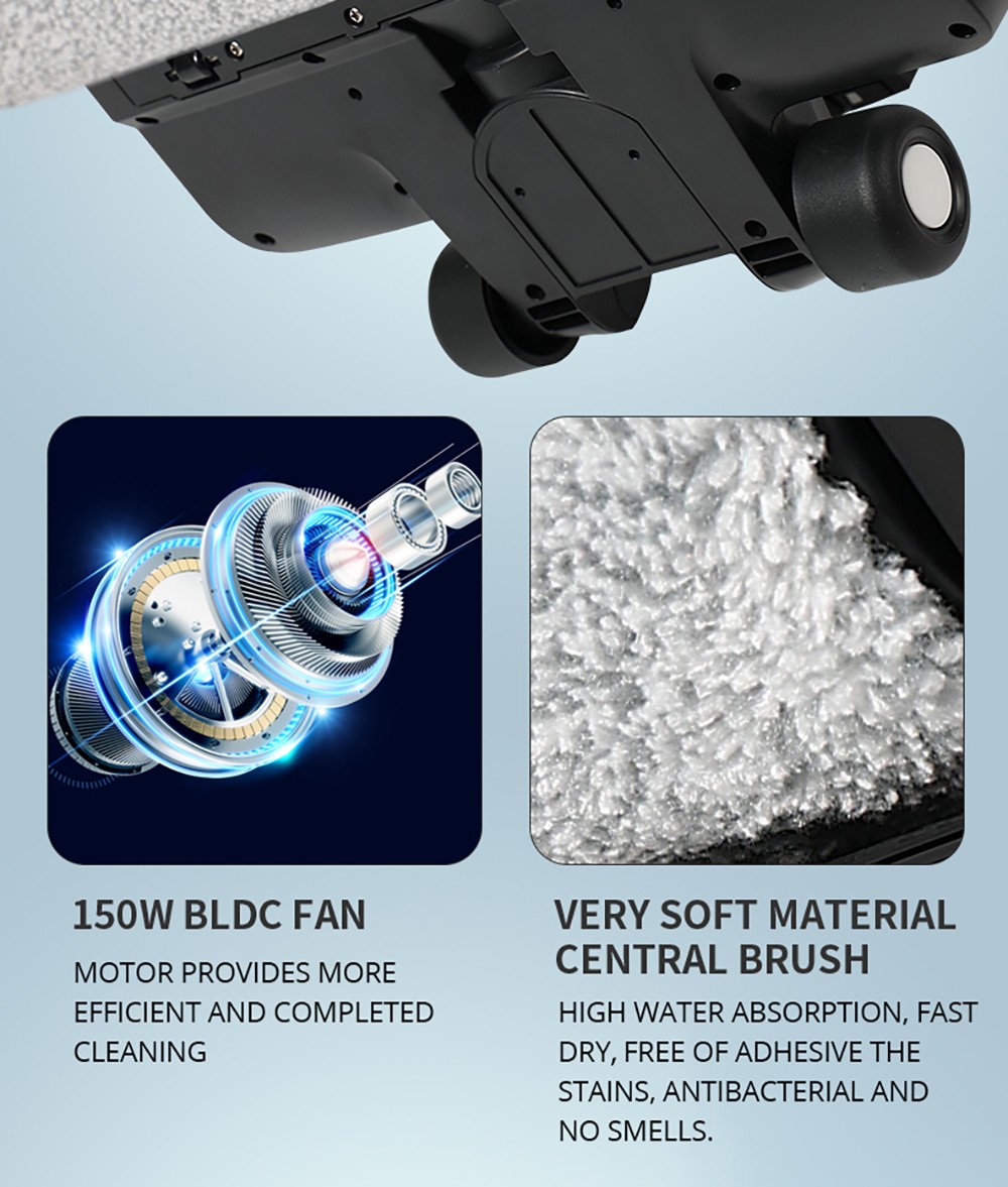 Aspirator fără fir Liectroux i7 Pro, aspirație 14000 Pa, autocurățare, auto-uscare, rezervor de apă curată de 600 ml, timp de funcționare 35 minute, afișaj LED, control vocal, zgomot redus