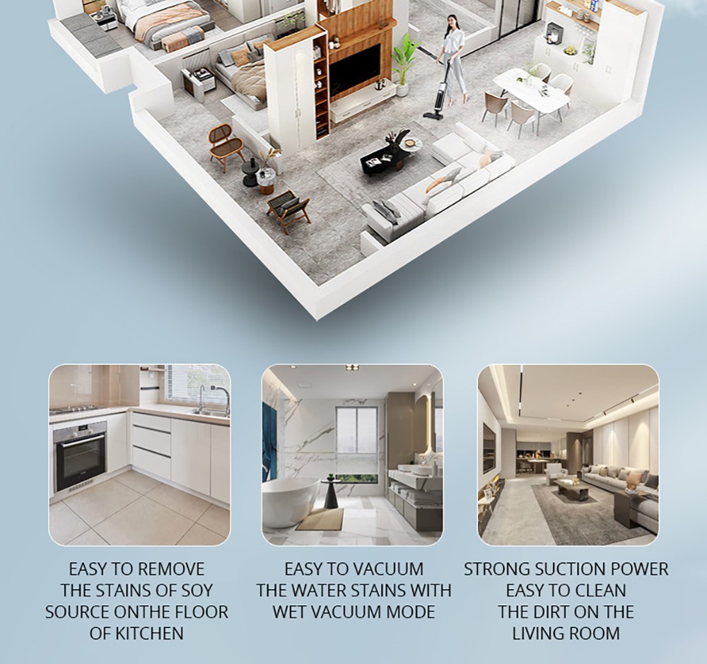 Aspirator fără fir Liectroux i7 Pro, aspirație 14000 Pa, autocurățare, auto-uscare, rezervor de apă curată de 600 ml, timp de funcționare 35 minute, afișaj LED, control vocal, zgomot redus