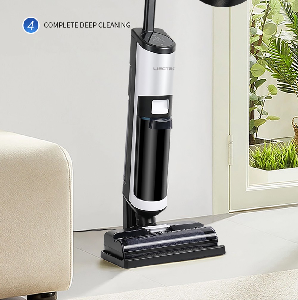 Aspirator fără fir Liectroux i7 Pro, aspirație 14000 Pa, autocurățare, auto-uscare, rezervor de apă curată de 600 ml, timp de funcționare 35 minute, afișaj LED, control vocal, zgomot redus