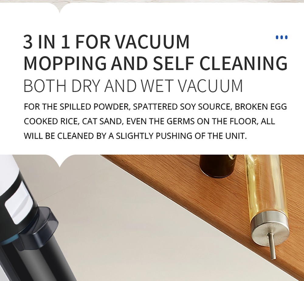 Aspirator fără fir Liectroux i7 Pro, aspirație 14000 Pa, autocurățare, auto-uscare, rezervor de apă curată de 600 ml, timp de funcționare 35 minute, afișaj LED, control vocal, zgomot redus