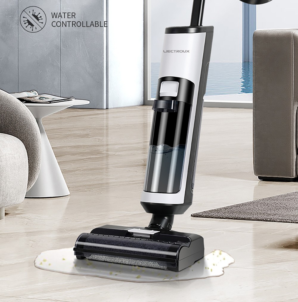 Aspirator fără fir Liectroux i7 Pro, aspirație 14000 Pa, autocurățare, auto-uscare, rezervor de apă curată de 600 ml, timp de funcționare 35 minute, afișaj LED, control vocal, zgomot redus