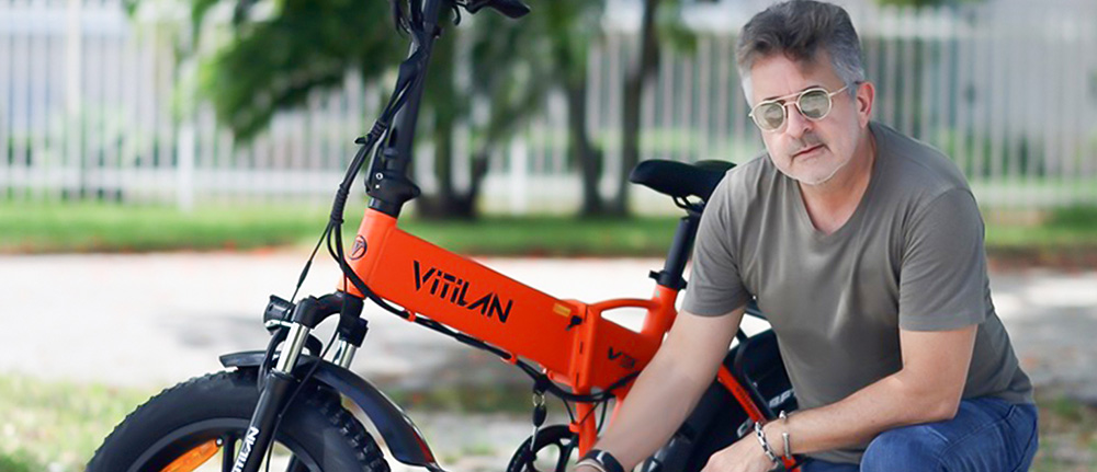 Vitilan V3 Electric Bike, 20*4'' Fat Tires 750W Brushless Motor 48V 13Ah Battery 45miles Range Disc Brakes Shimano 7 Speed LCD Display - Black