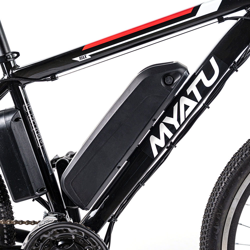 Myatu M0126 Vélo électrique à roues à rayons, moteur 250 W, batterie 36 V 12.5 Ah, vitesse maximale de 25 km/h, portée de 50 miles, Shimano 21 vitesses