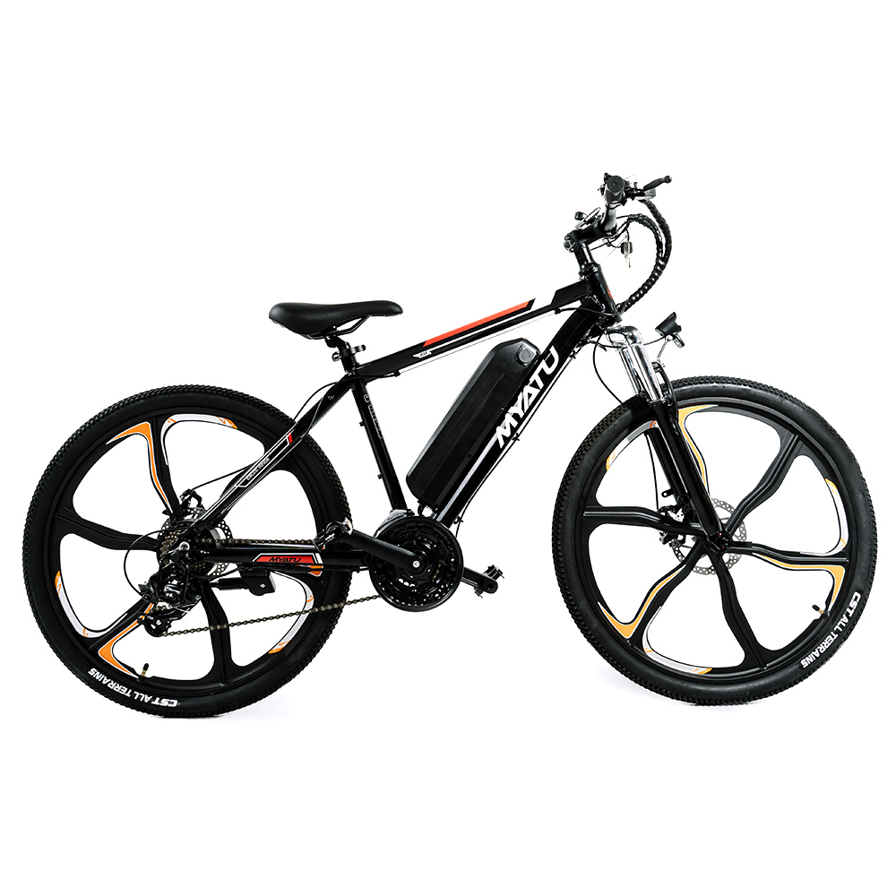 Myatu M0126 Vélo électrique à roue intégrée, moteur 250 W, batterie 36 V 12.5 Ah, vitesse maximale de 25 km/h, portée de 50 miles, Shimano 21 vitesses