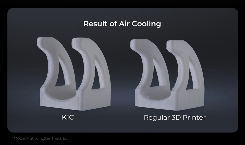 3D Creality K1C nyomtató, maximális sebesség 600 mm/s, AI kamera, gyors cserélési fúvóka, teljes egészében fémben, szénszálas nyomatok, légszűrő és csendes módban