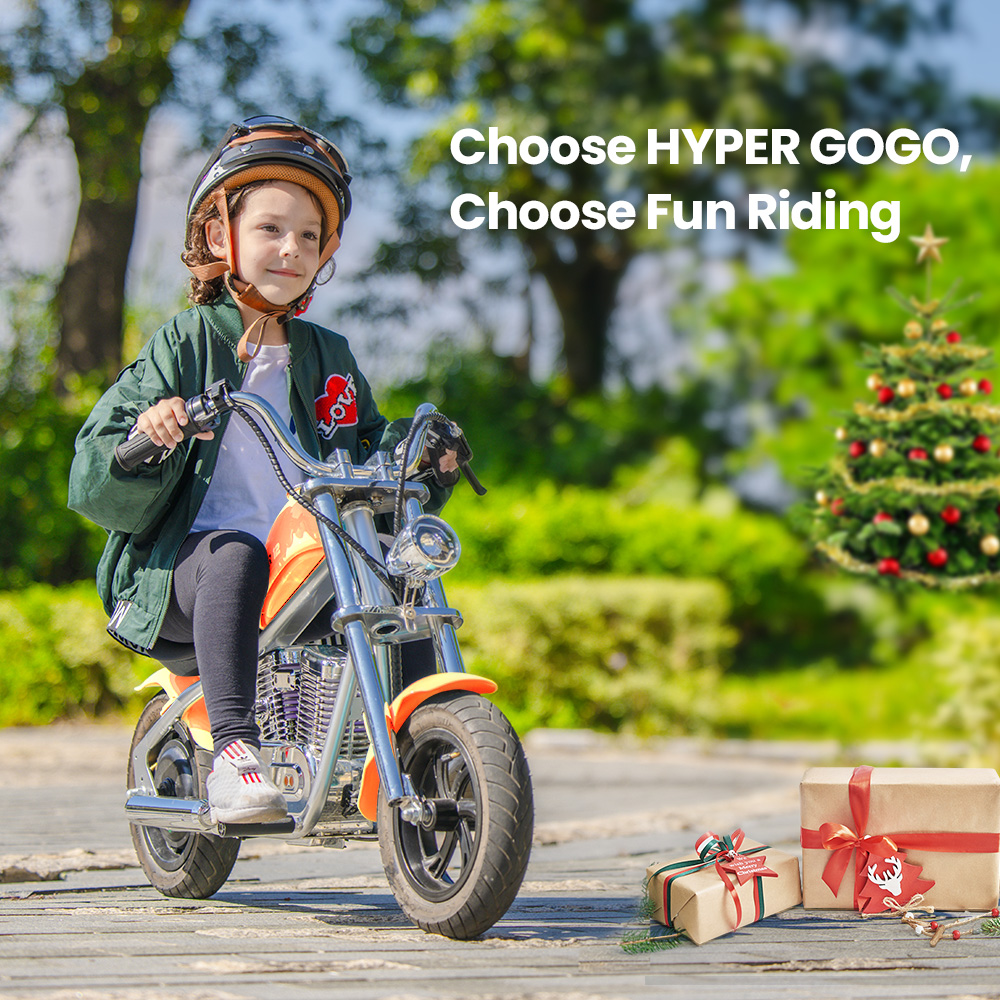 HYPER GOGO Cruiser 12 Plus with APP Electric Motorcycle for Kids 24V 5.2Ah Battery 160W Motor 16km/h Speed 12