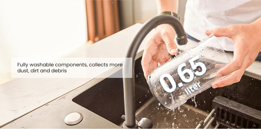 Proscenic P11 Akku-Staubsauger, 35 kPa Saugleistung, 0,65 l Staubbehälter, 5-stufiges Filtersystem, abnehmbarer 2000-mAh-Akku, bis zu 50 Minuten Laufzeit, Touchscreen