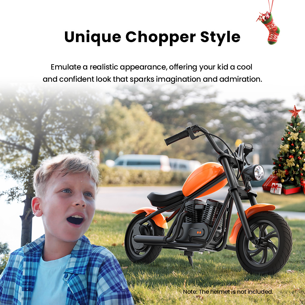 HYPER GOGO Cruiser 12 Plus elektrische motorfiets voor kinderen 24V 5.2Ah batterij 160W motor 16 km/u snelheid 12