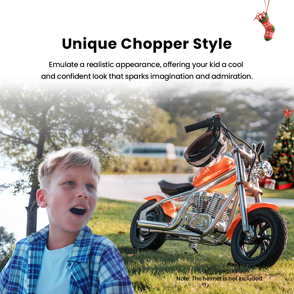 HYPER GOGO Cruiser 12 Plus com APP Motocicleta Elétrica para Crianças 24V 5.2Ah Bateria 160W Motor 16km/h Velocidade 12