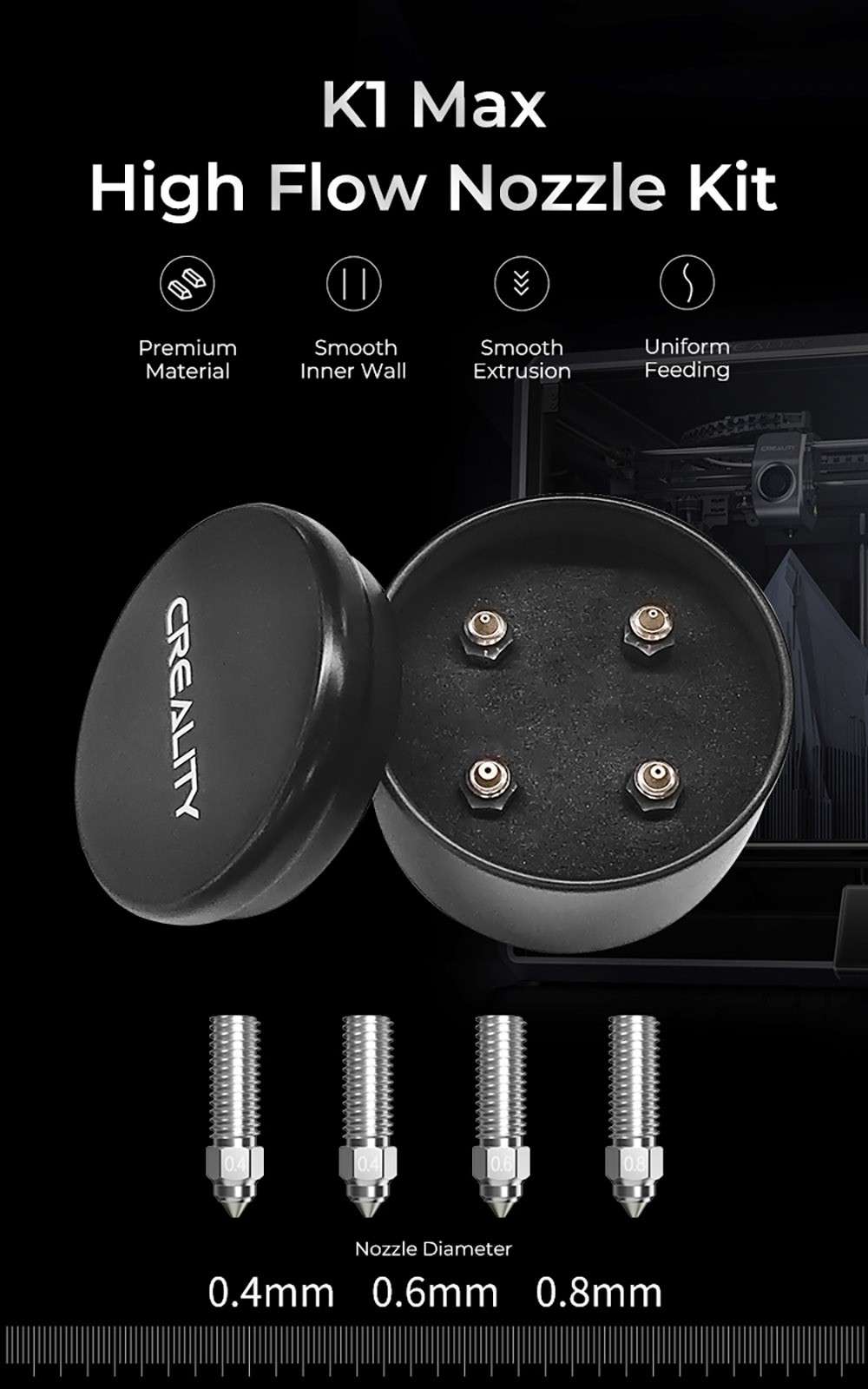 Creality K1 Max 0,4/0,6/0,8 mm
