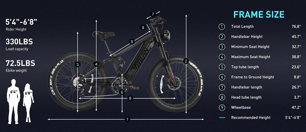 Górski rower elektryczny Vitilan T7, 26*4.0 cala CST Fat Opony Silnik Bafang 750 W 48 V 20 Ah Bateria Maksymalna prędkość 28 mil na godzinę 80 mil Maksymalny zasięg Podświetlany wyświetlacz LCD Przednie i tylne hydrauliczne hamulce tarczowe SHIMANO 8-biegowa — mieszane kolory