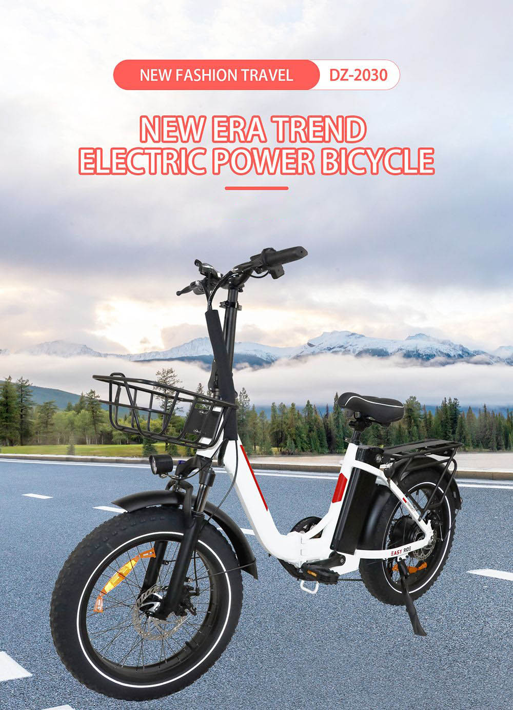 BAOLUJIE DZ2030 Bicicleta eléctrica, neumático de 20 * 4.0 pulgadas Motor de 500 W 48 V 13 Ah Batería extraíble 40 km / h Velocidad máxima 35-45 km Alcance SHIMANO 7 velocidades - Gris