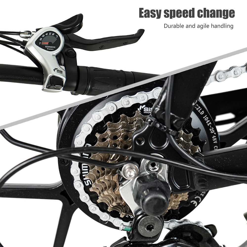 CMACEWHEEL Y20 Bicicleta elétrica dobrável passo através de ciclomotor E-bike, pneu gordo de 20 * 4.0 polegadas 750W Motor 48V15Ah Bateria 40km / h Velocidade máxima 70km Alcance máximo 150kg Carga máxima