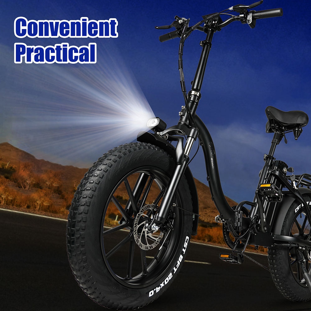 CMACEWHEEL Y20 αναδιπλούμενο ηλεκτρικό ποδήλατο Step Through Ηλεκτρονικό ποδήλατο μοτοποδήλατο, 20*4.0 ιντσών Fat Tire 750W Κινητήρας 48V15Ah Μπαταρία 40km/h Μέγιστη Ταχύτητα 70km Μέγιστο Εύρος 150kg Μέγιστο φορτίο