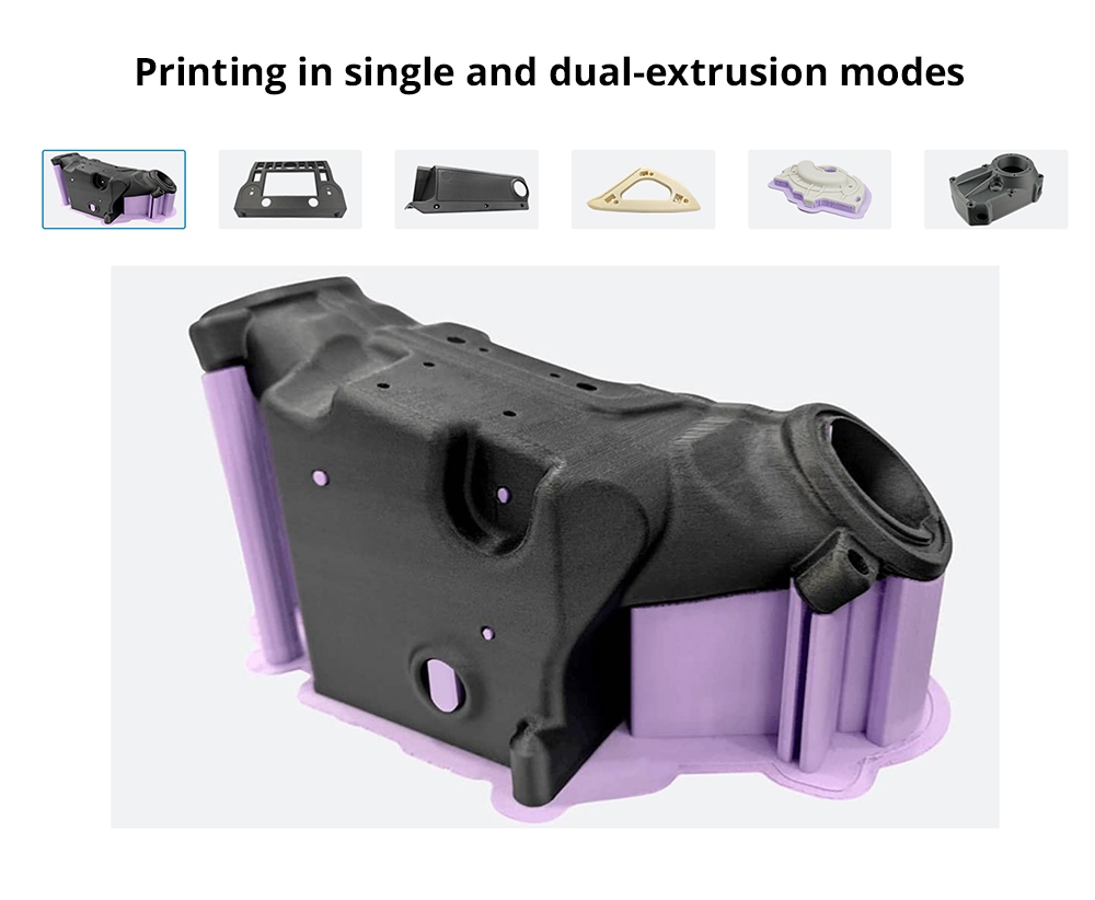 CreatBot D1000 3D Printer, automatische waterpasstelling, camerabediening, automatisch stijgende dubbele extruders, maximale afdruksnelheid van 120 mm/s, HEPA-luchtfilter, enkel extrusievolume 1000x1000x1000 mm, dubbel extrusievolume 940x1000x1000mm