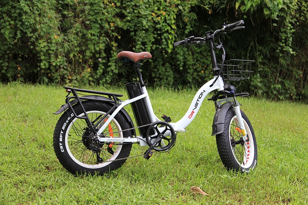 DRVETION CT20 Bicicleta elétrica dobrável, pneu gordo de 20 * 4.0 polegadas, motor 750W, bateria 48V 20Ah, velocidade máxima de 45 km / h, freio a disco SHIMANO 7 marchas