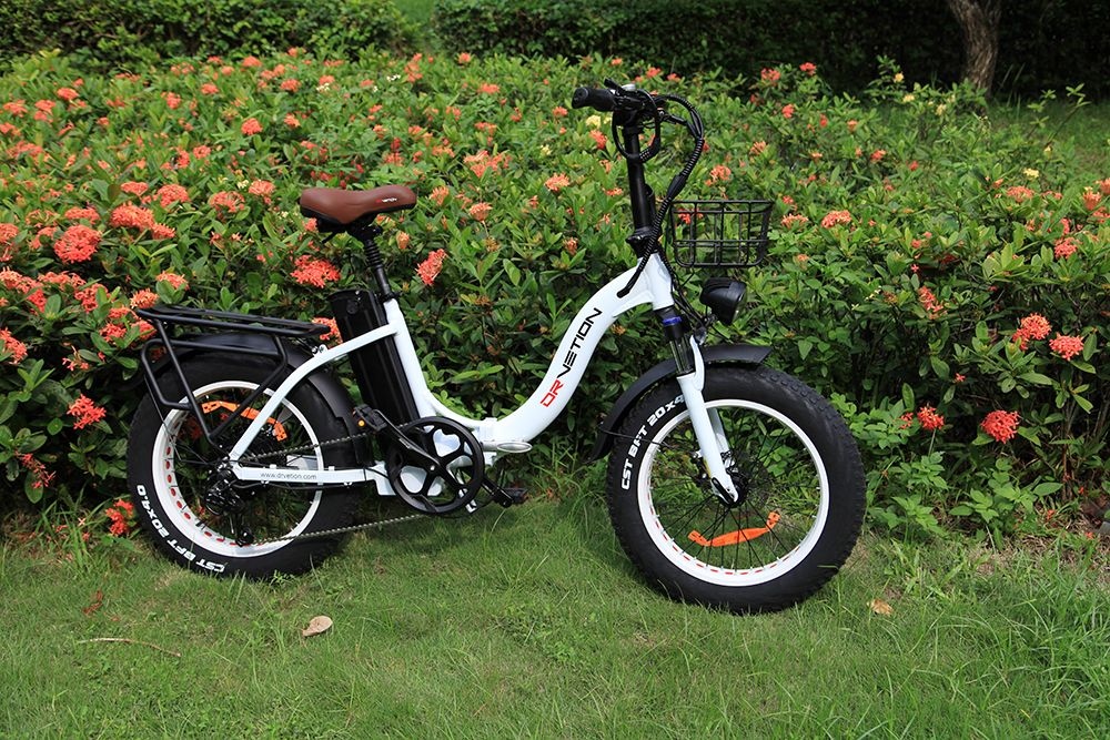 DRVETION CT20 Bicicleta eléctrica plegable, neumático ancho de 20*4.0 pulgadas, Motor de 750W, batería de 48V, 20Ah, velocidad máxima de 45 km/h, freno de disco SHIMANO, 7 marchas