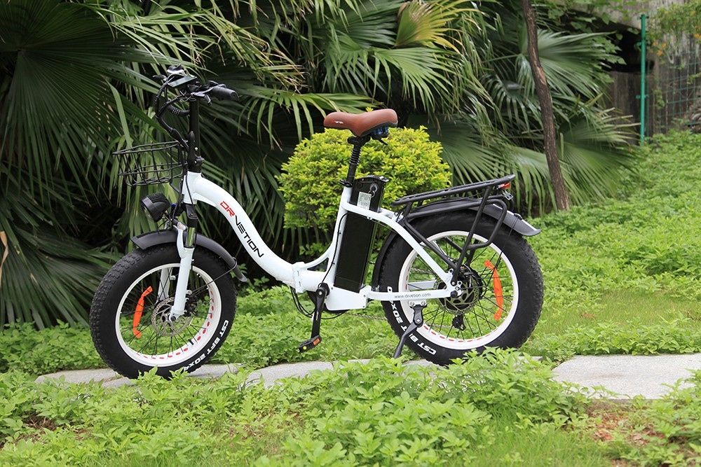 DRVETION CT20 Bicicleta eléctrica plegable, neumático ancho de 20*4.0 pulgadas, Motor de 750W, batería de 48V, 10Ah, velocidad máxima de 45 km/h, freno de disco SHIMANO, 7 marchas