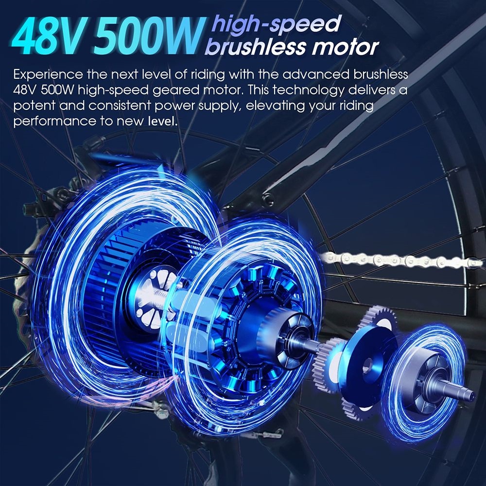 Ηλεκτρικό ποδήλατο ONESPORT OT15, 26*4 ιντσών Fat Tires 500W Κινητήρας 48V 17Ah Μπαταρία 25km/h Μέγιστη Ταχύτητα 100km Μέγιστο εύρος